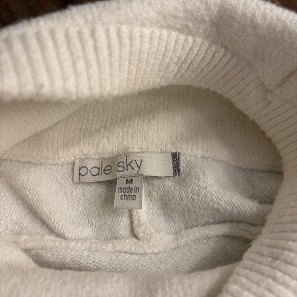 White Cowl Neck Sweater by Pale Sky, Medium - Picture 3 of 10